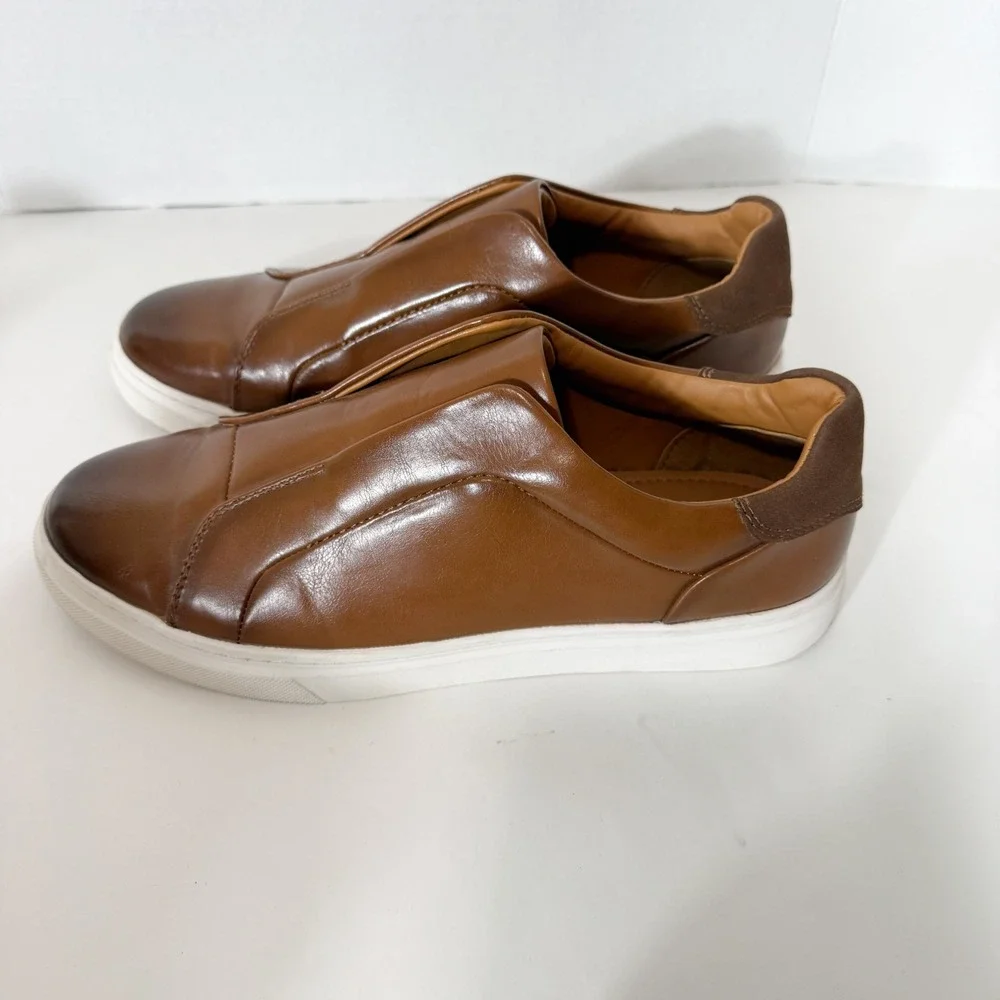 Nordstrom Rack Joshua Men Brown Saddle Slip On Ortholite Comfort Sneaker Size 10
